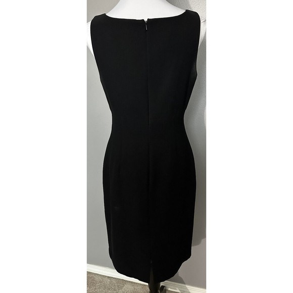 Sarah Spencer Womens Sz 6 Black Casual Dress Knee Length Sleeveless Embroidered - Picture 4 of 7